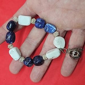 Sterling stone bracelet